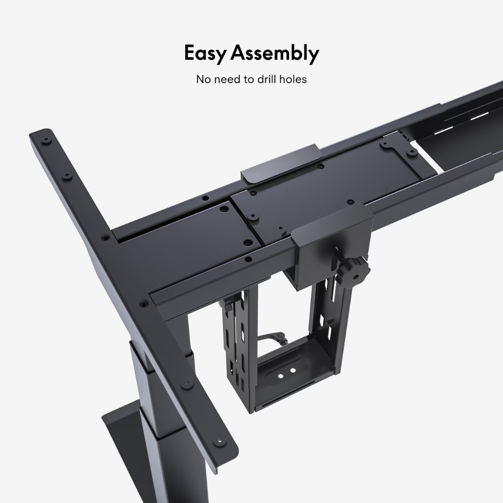 Argussync Heavy-Duty Under-Desk Adjustable CPU Holder