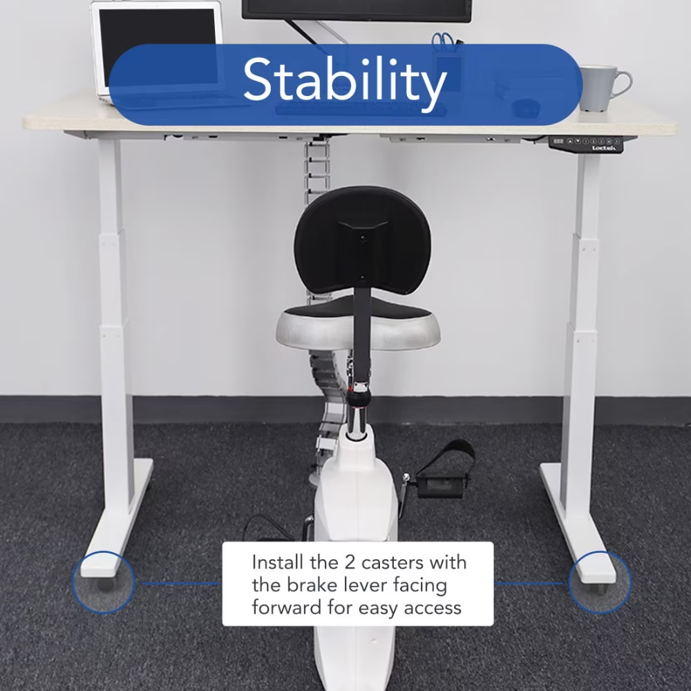 Argussync Heavy-Duty Locking Desk Caster Wheels (Set of 4)