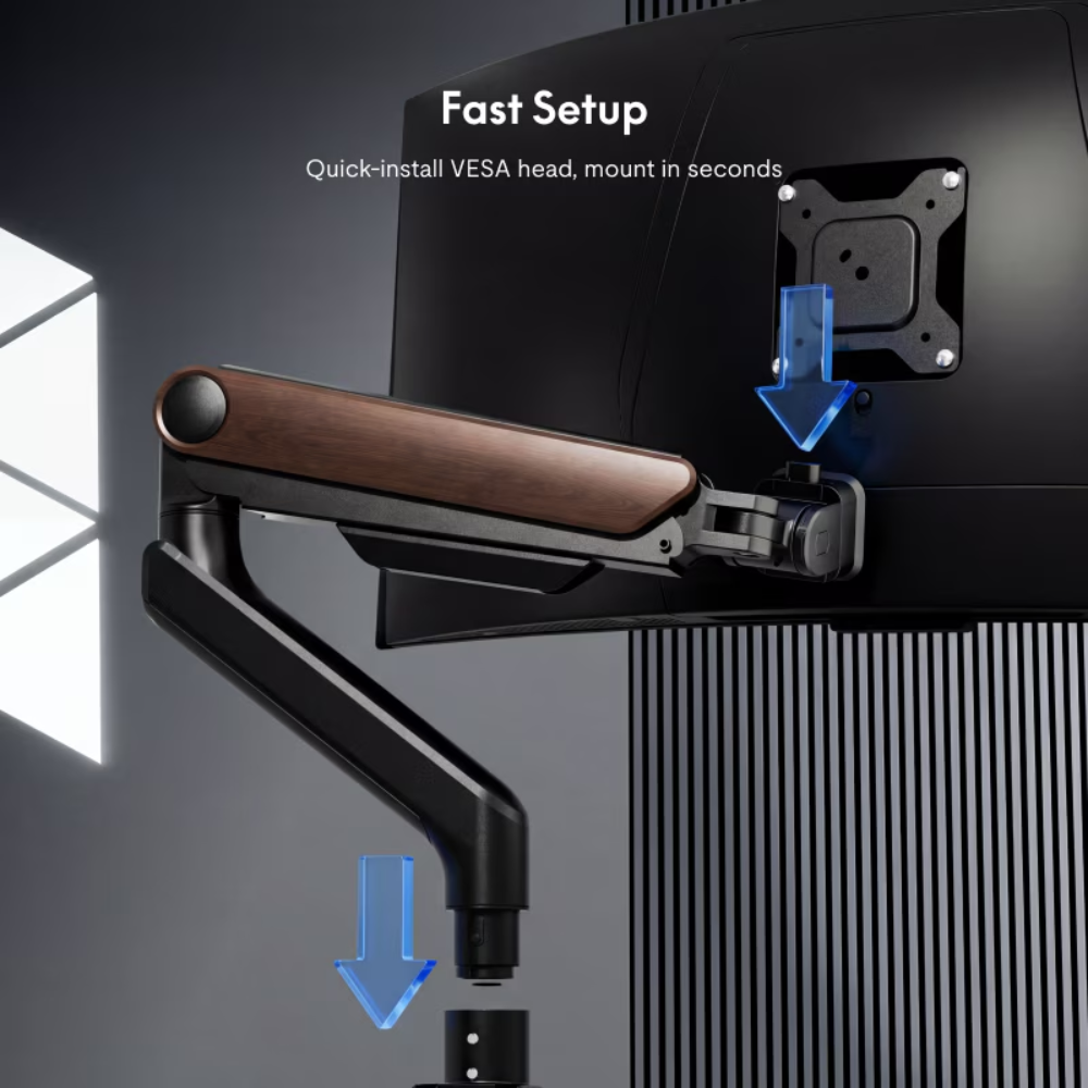 Argussync FlowLift Premium Gas Spring Monitor Arm