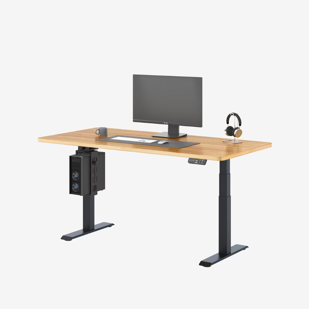 Argussync Heavy-Duty Under-Desk Adjustable CPU Holder