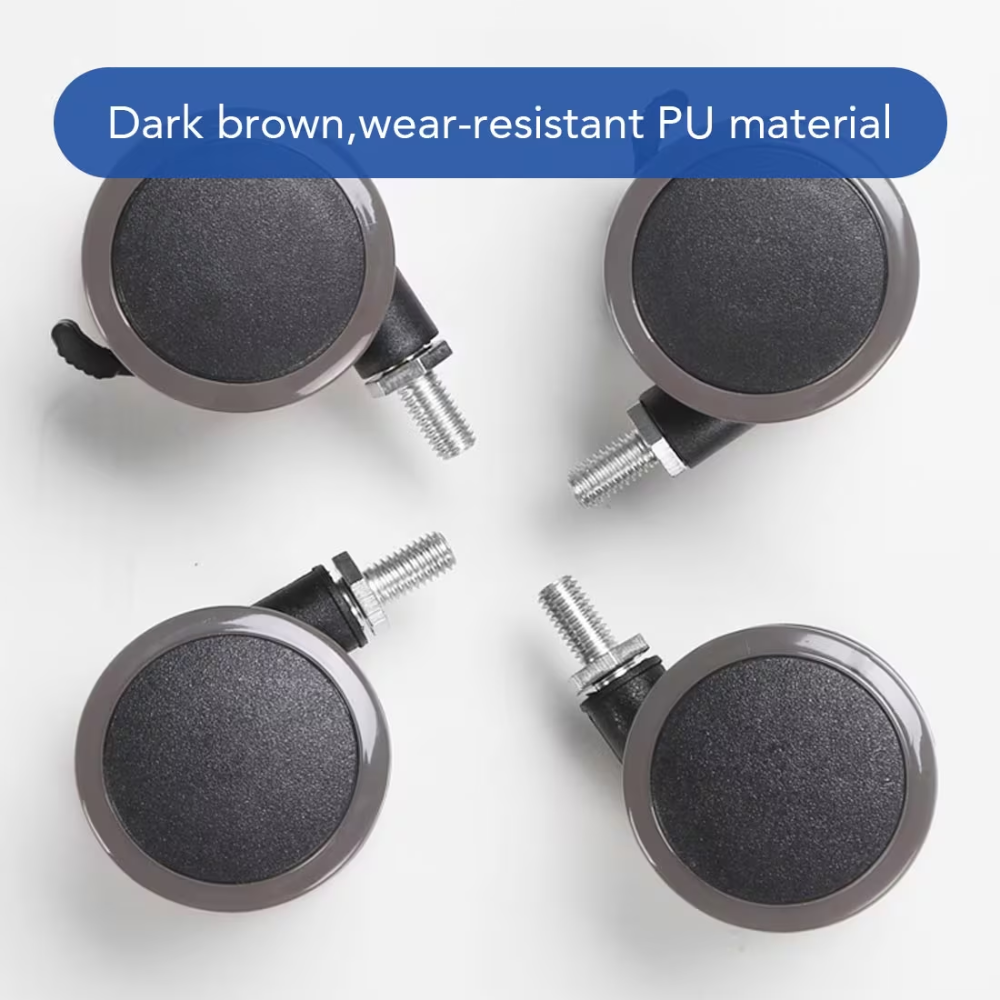 Argussync Heavy-Duty Locking Desk Caster Wheels (Set of 4)