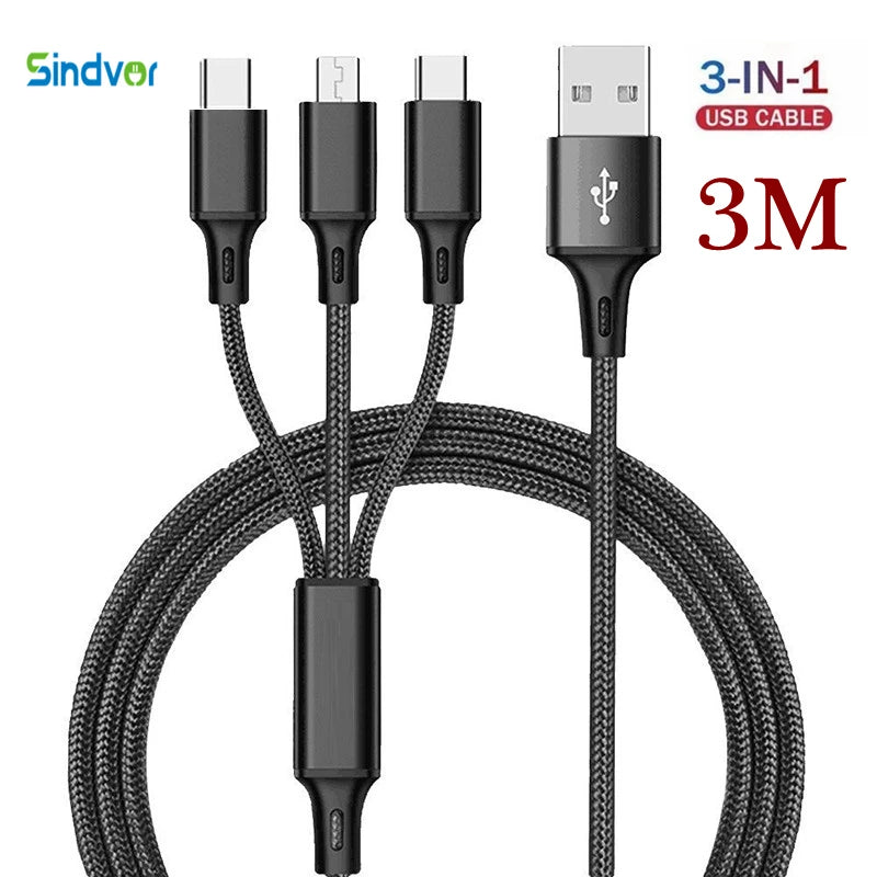 ArgusSync TriLink 3-in-1 Universal Charging Cable - 1